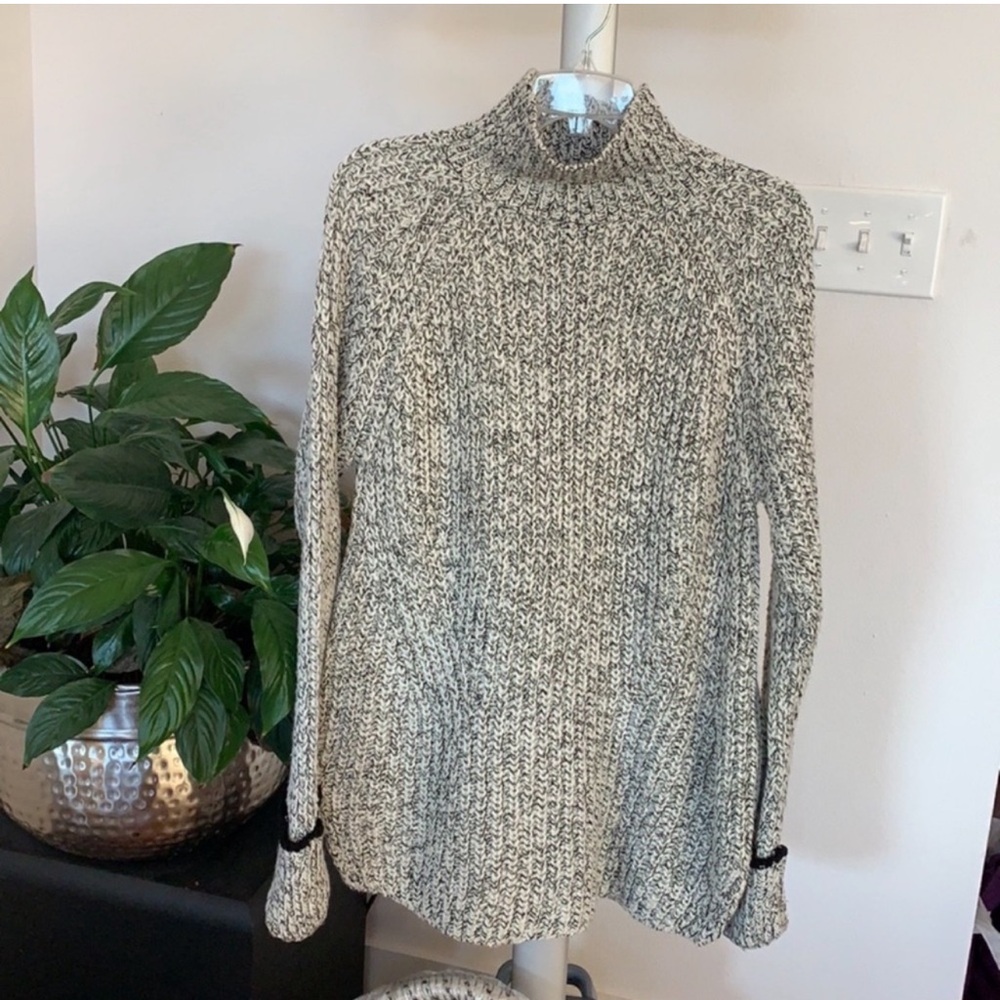 TopShop Mockneck Chunky Knit Sweater